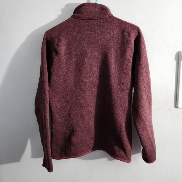 Patagonia Better Sweater 1/4 Zip Fleece Burgundy Sz M - Picture 4 of 5
